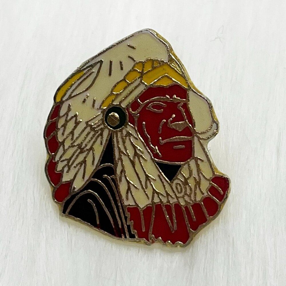 🔮 5/$25 Vintage Native Indigenous Tribe‎ Member Chief Pin